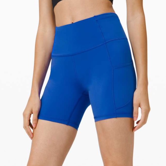 Lululemon Fast and Free Short 6" Cerulean Blue Size 8